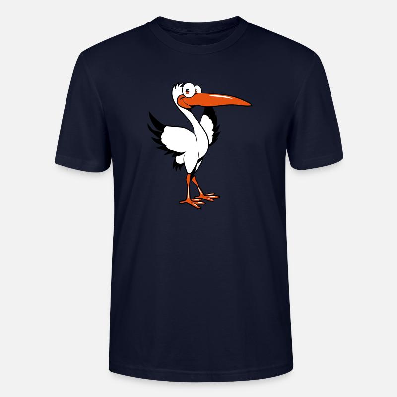 storch witzig comic - Stanley/Stella Unisex Bio-T-Shirt CRAFTER - Navy