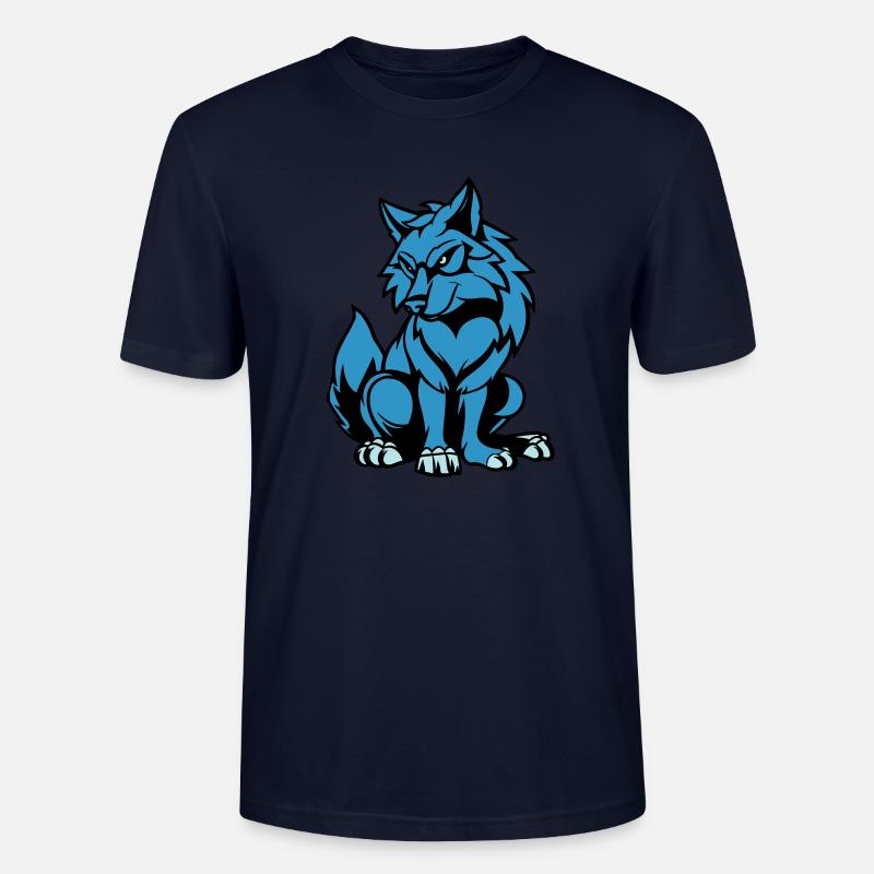 wolf comic tier - Stanley/Stella Unisex Bio-T-Shirt CRAFTER - Navy