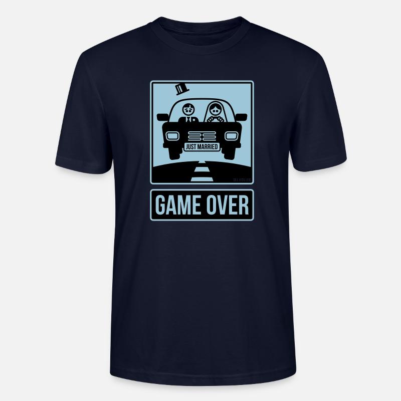 Just Married – Game Over (2C) - T-shirt bio CRAFTER Stanley Stella Unisexe - marine