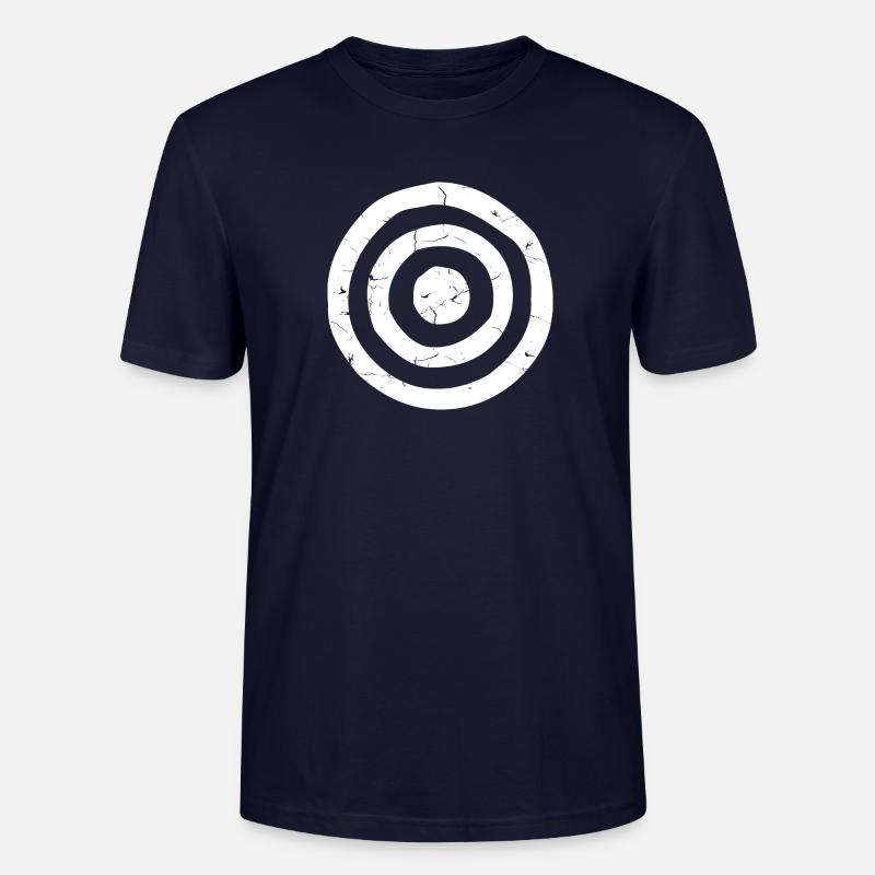 Zielscheibe Target dreckig weiss - Stanley/Stella Unisex Bio-T-Shirt CRAFTER - Navy