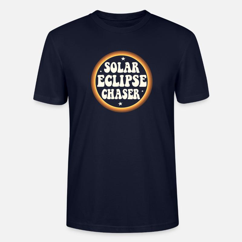 Solar eclipse chaser - Stanley/Stella CRAFTER Unisex Organic T-Shirt - navy
