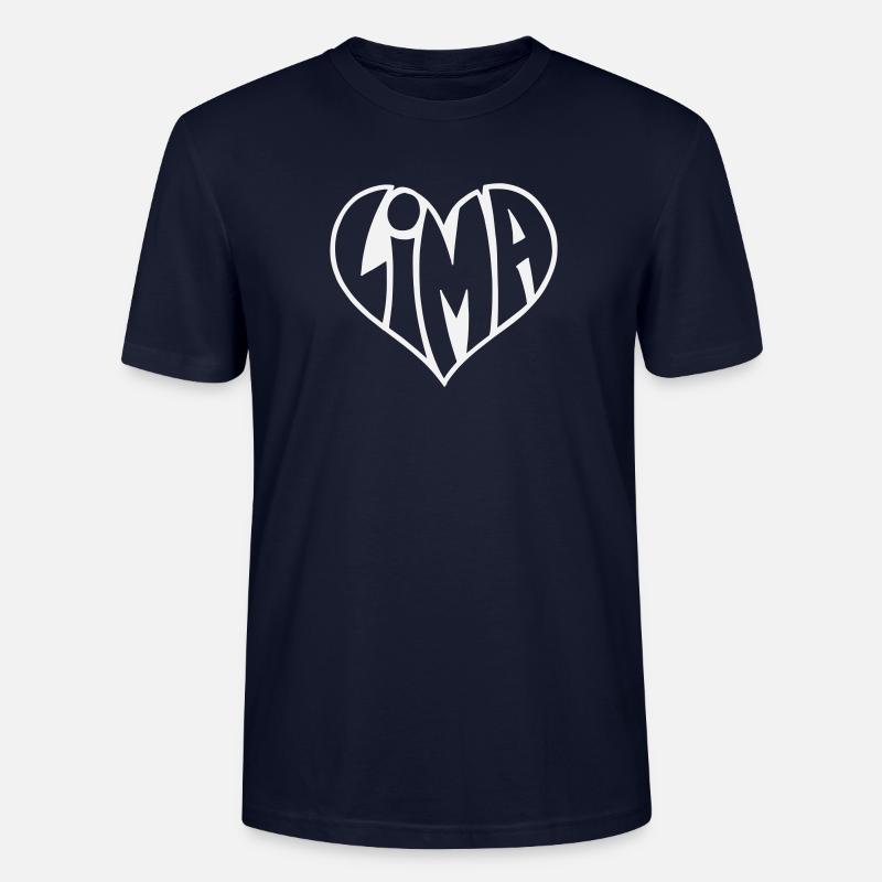 Lima Herz Typo - Stanley/Stella Unisex Bio-T-Shirt CRAFTER - Navy
