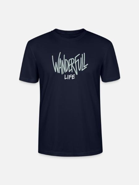 Wanderfull Life - Wortspiel Wandern - Stanley/Stella Unisex Bio-T-Shirt CRAFTER - Navy