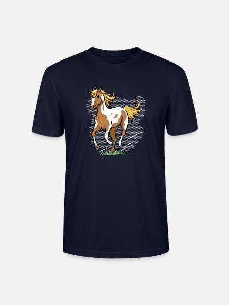 Running Horse - Stanley/Stella Unisex Bio-T-Shirt CRAFTER - Navy