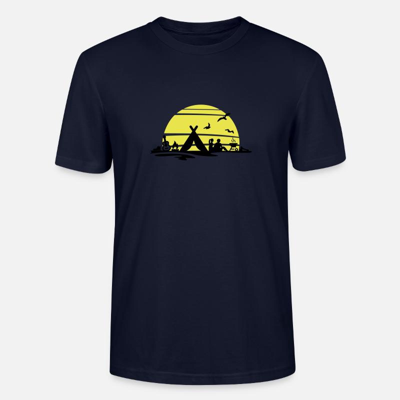 Freizeit - Camping Zelten Sonne - Stanley/Stella Unisex Bio-T-Shirt CRAFTER - Navy