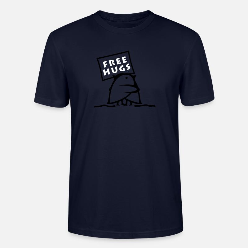 TWEETLERCOOLS - FREE HUGS - Stanley/Stella Unisex Bio-T-Shirt CRAFTER - Navy