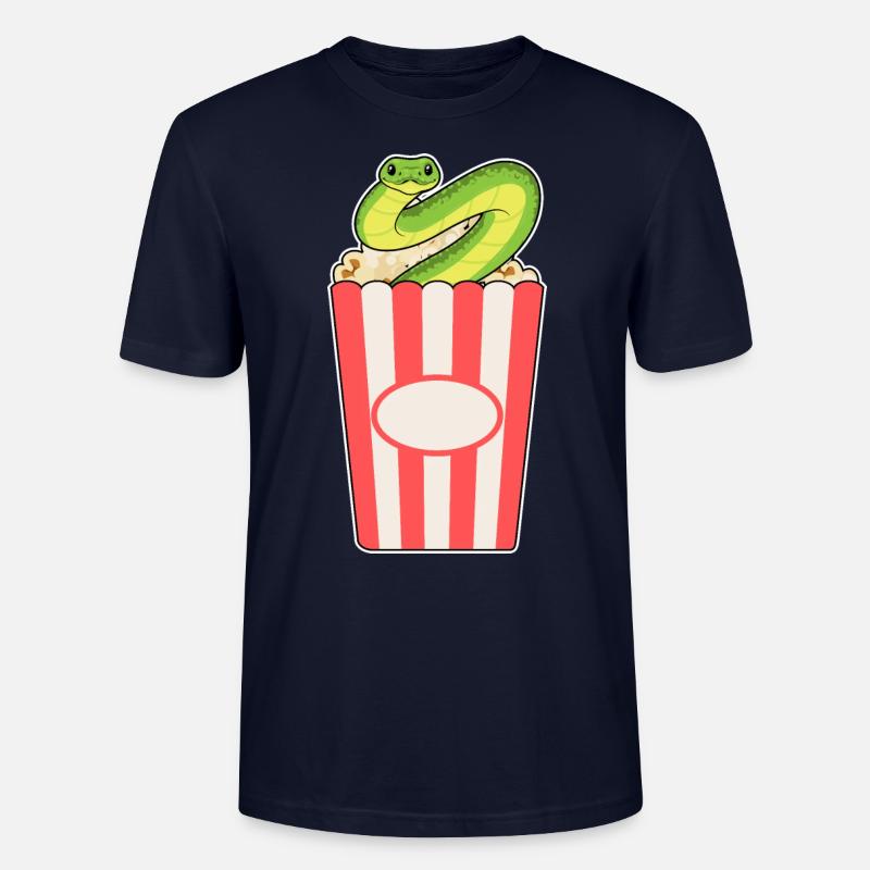 Schlange Popcorn - Stanley/Stella Unisex Bio-T-Shirt CRAFTER - Navy