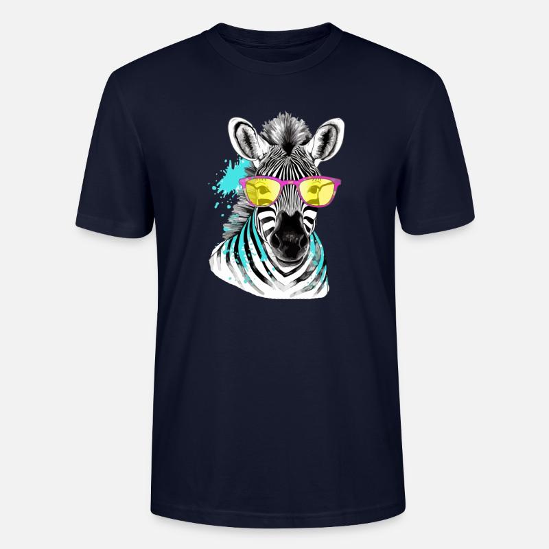 Lapi das Brillenzebra - Stanley/Stella Unisex Bio-T-Shirt CRAFTER - Navy