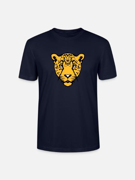 cheetah wild animal 18 - Stanley/Stella CRAFTER Unisex Organic T-Shirt - navy