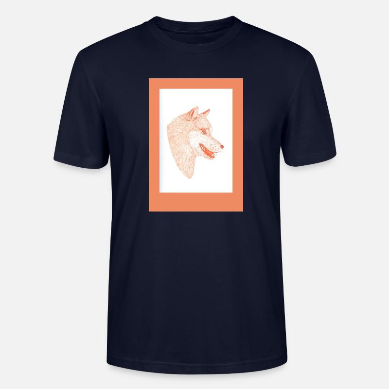 230815 Wolf 4 - Stanley/Stella Unisex Bio-T-Shirt CRAFTER - Navy