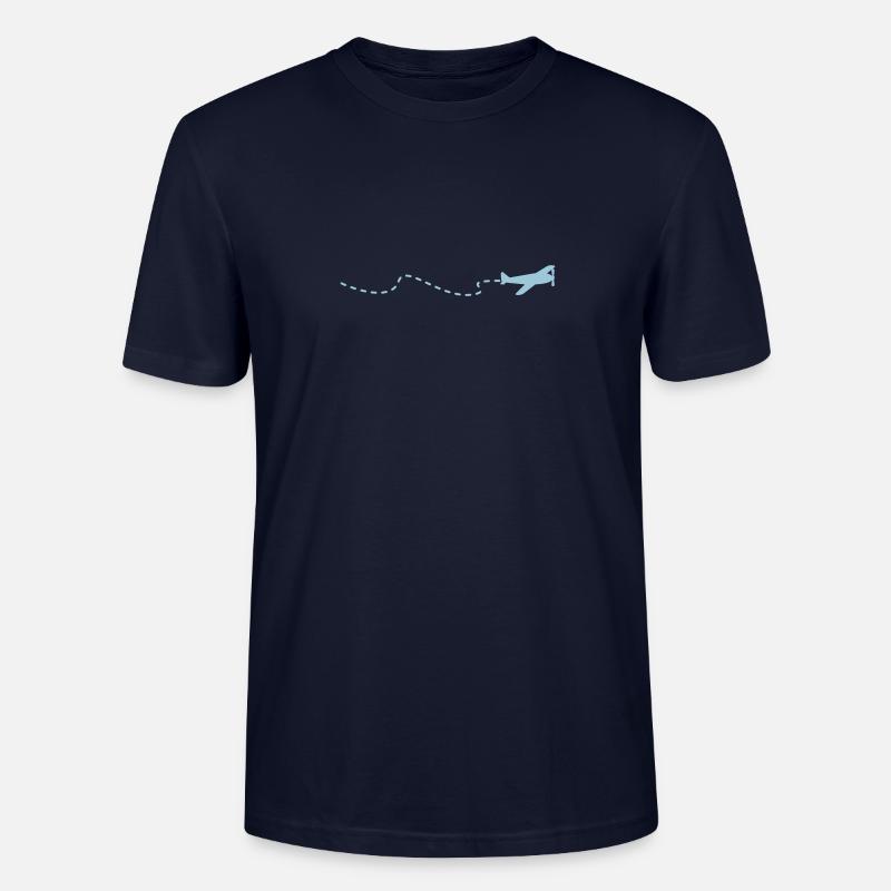 Flugzeug / flying plain (1c) - Stanley/Stella Unisex Bio-T-Shirt CRAFTER - Navy