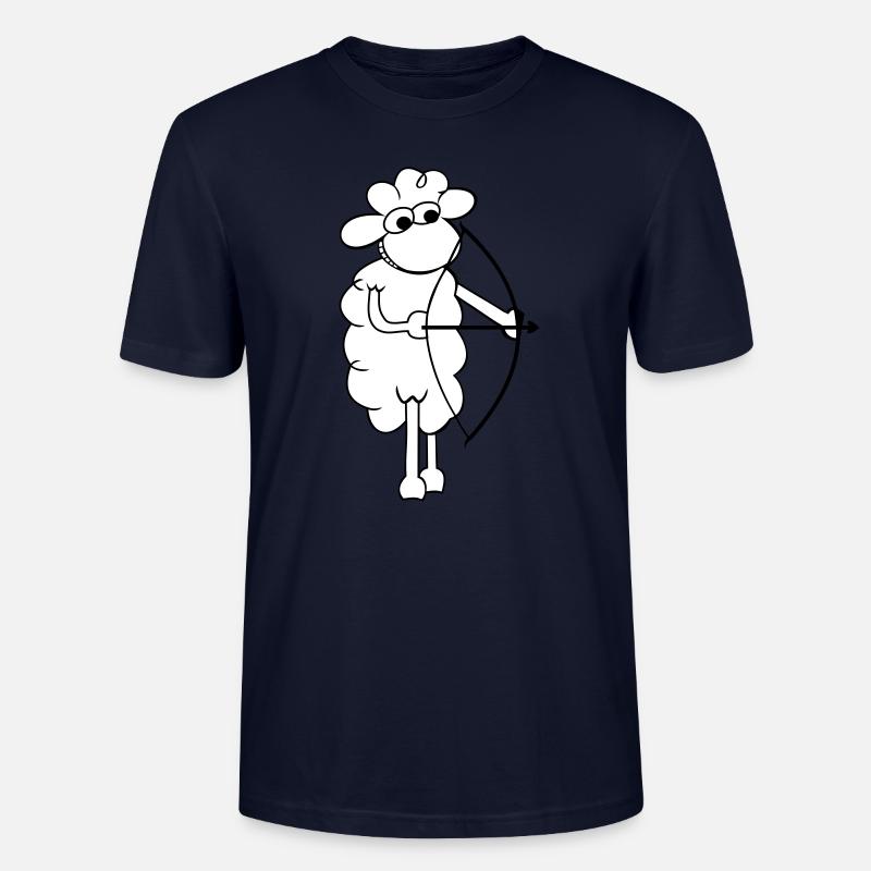 Schaf mit Bogen - Stanley/Stella Unisex Bio-T-Shirt CRAFTER - Navy
