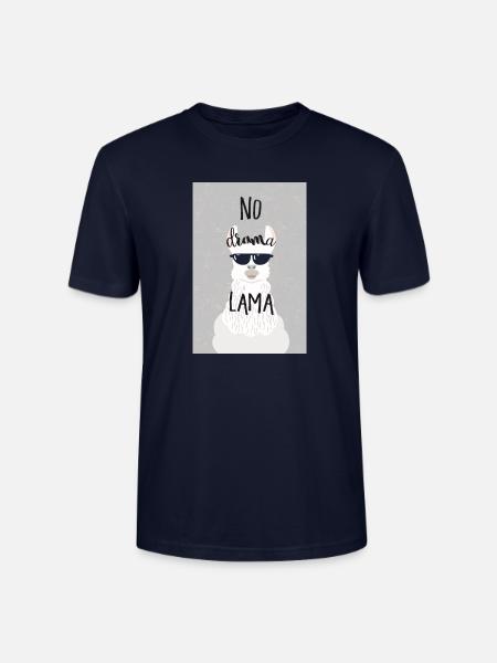 no drama lama - Stanley/Stella Unisex Bio-T-Shirt CRAFTER - Navy