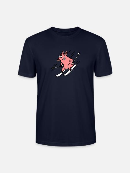 pistensau_02_c_3c - Stanley/Stella Unisex Bio-T-Shirt CRAFTER - Navy