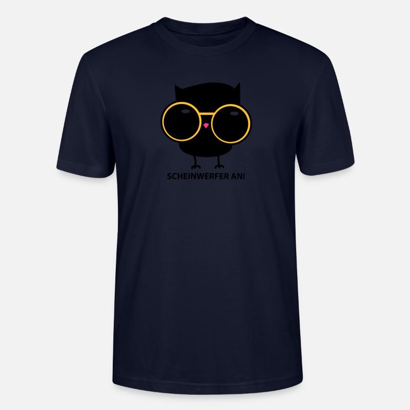 Eule mit Brille (b) - Stanley/Stella Unisex Bio-T-Shirt CRAFTER - Navy