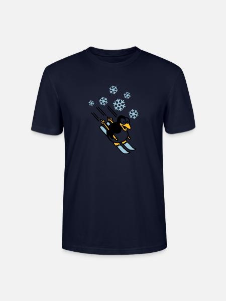 pinguin_ski_022011_h_3c - Stanley/Stella Unisex Bio-T-Shirt CRAFTER - Navy