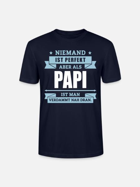 Funshirt Papi - Stanley/Stella Unisex Bio-T-Shirt CRAFTER - Navy