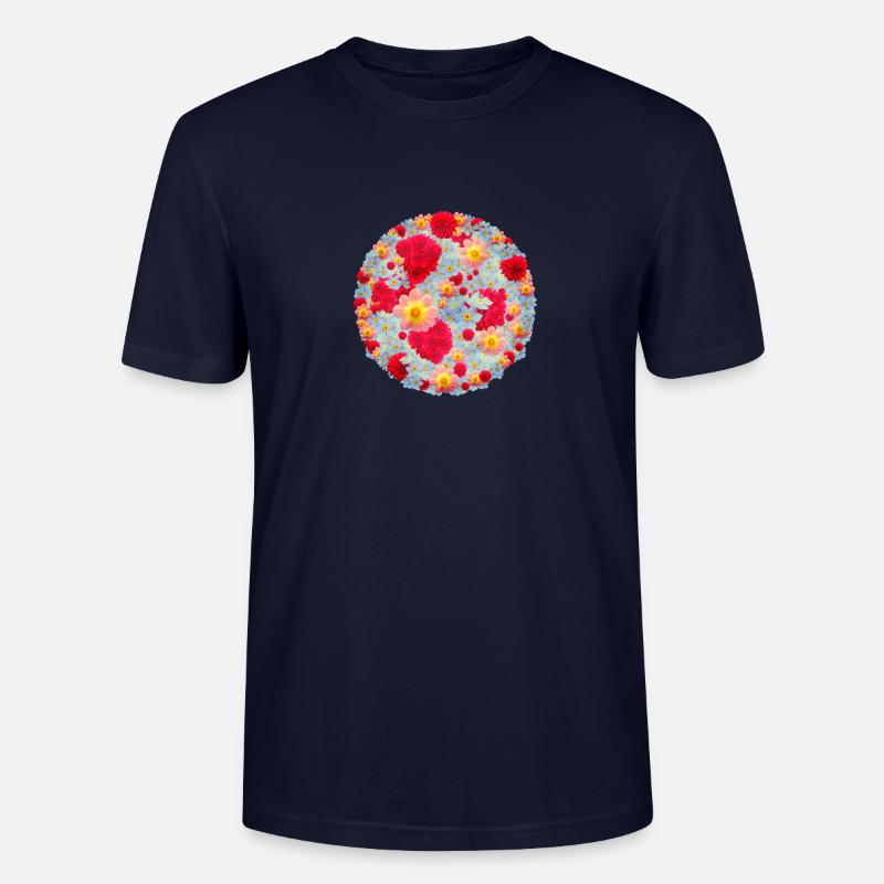 Les bouquets de fleurs - T-shirt bio CRAFTER Stanley Stella Unisexe - marine