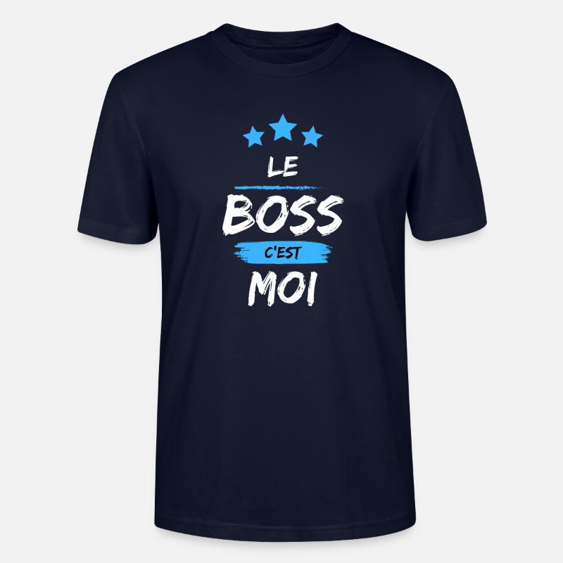 Le boss ici c'est moi ! - T-shirt bio CRAFTER Stanley Stella Unisexe - marine