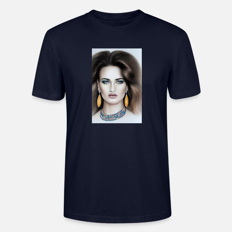 Frau mit Schmuck - Stanley/Stella Unisex Bio-T-Shirt CRAFTER - Navy