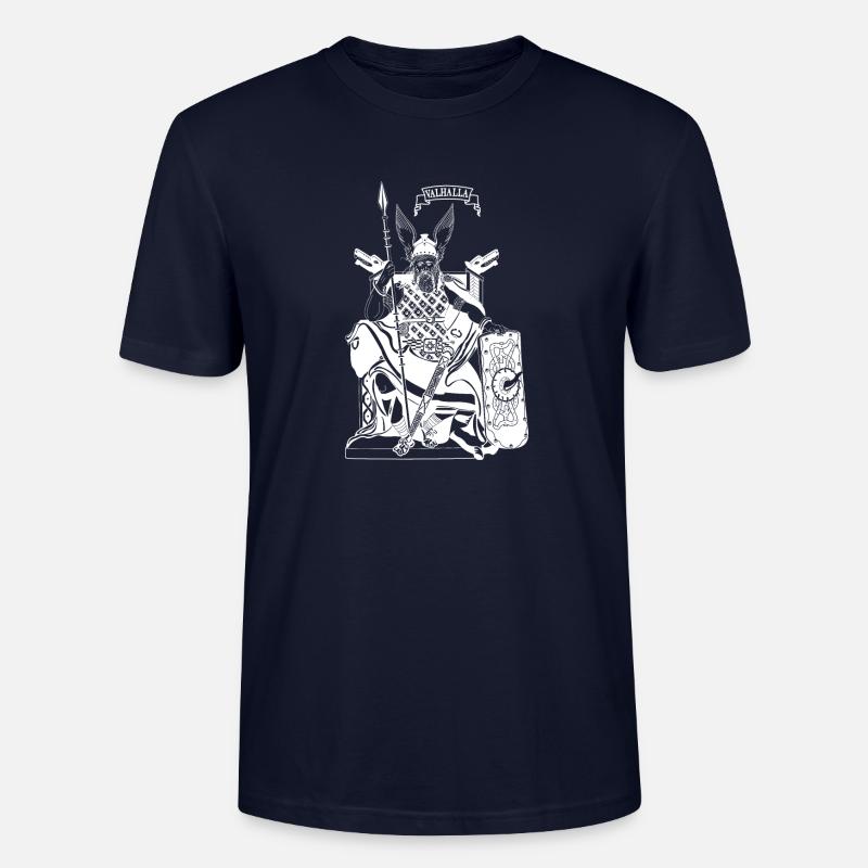 Odin sur le trône blanc - T-shirt bio CRAFTER Stanley Stella Unisexe - marine