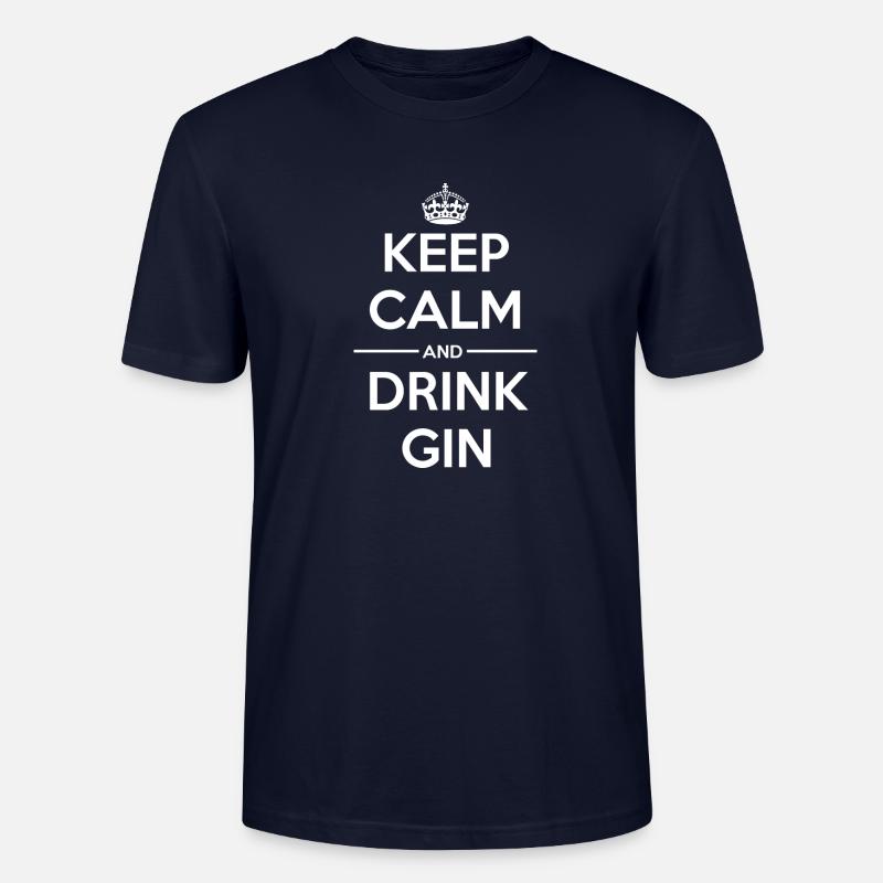 Drinks Keep calm Gin - Stanley/Stella Unisex Bio-T-Shirt CRAFTER - Navy