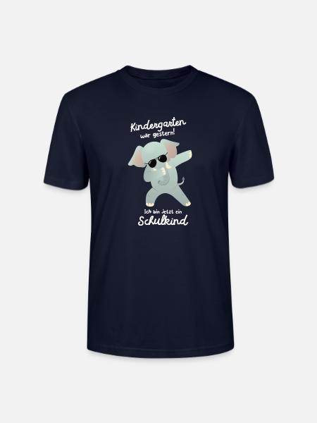 Einschulung - Dabbing Elefant Dab - Schulkind - Stanley/Stella Unisex Bio-T-Shirt CRAFTER - Navy