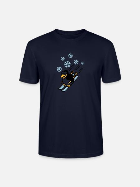 pinguin_ski_022011_d_3c - Stanley/Stella Unisex Bio-T-Shirt CRAFTER - Navy