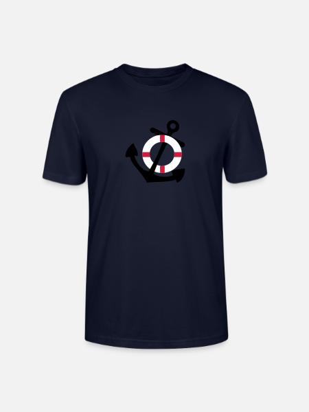 Anker mit Rettungsring - Stanley/Stella Unisex Bio-T-Shirt CRAFTER - Navy