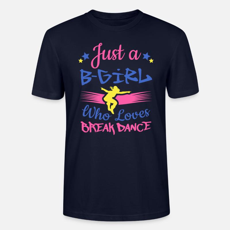 Breakdancer B-Mädchen, das Breakdance liebt - Stanley/Stella Unisex Bio-T-Shirt CRAFTER - Navy