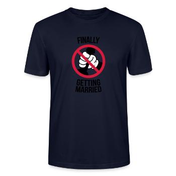 Finally getting married with cock, jerk, wank 3c - Stanley/Stella Unisex Bio-T-Shirt CRAFTER - Navy - Vorne - Alina (178cm) & Michal (187cm)