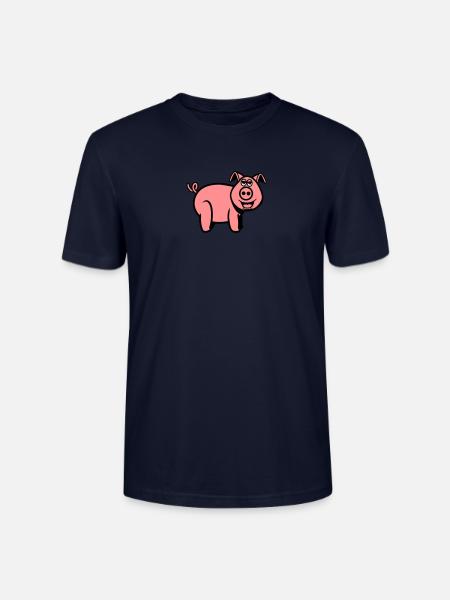 Schwein doof witzig - Stanley/Stella Unisex Bio-T-Shirt CRAFTER - Navy
