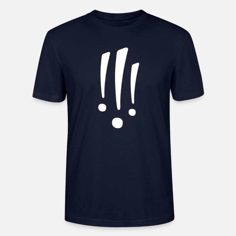 Point d’exclamation - signe de ponctuation - T-shirt bio CRAFTER Stanley Stella Unisexe - marine