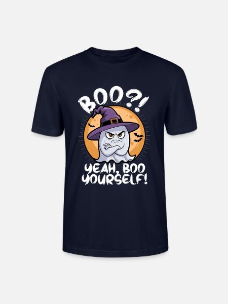 Grimmiger Halloween Geist - Stanley/Stella Unisex Bio-T-Shirt CRAFTER - Navy