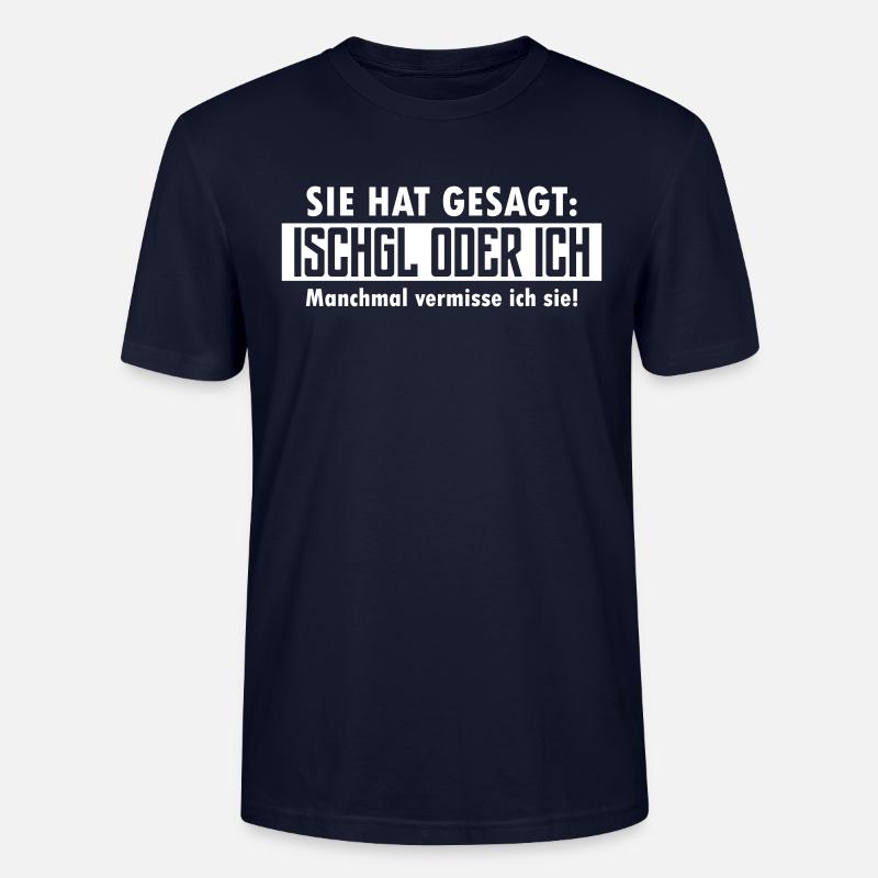 ischgl oder ich - Stanley/Stella Unisex Bio-T-Shirt CRAFTER - Navy