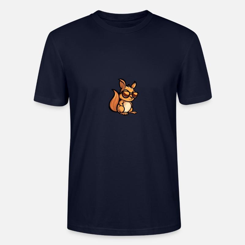 Eichhörnchen Cool Tier - Stanley/Stella Unisex Bio-T-Shirt CRAFTER - Navy