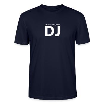 lasst mich durch, ich bin dj - T-shirt bio CRAFTER Stanley Stella Unisexe - marine - Devant - Alina (178cm) & Michal (187cm)