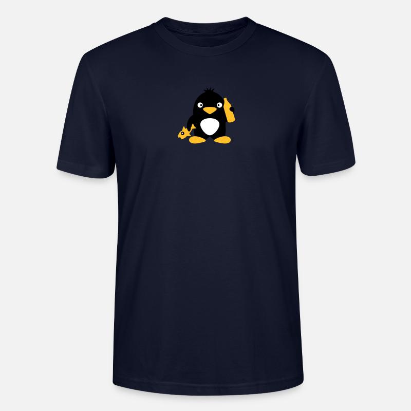 Fish And Beer Penguin - T-shirt bio CRAFTER Stanley Stella Unisexe - marine