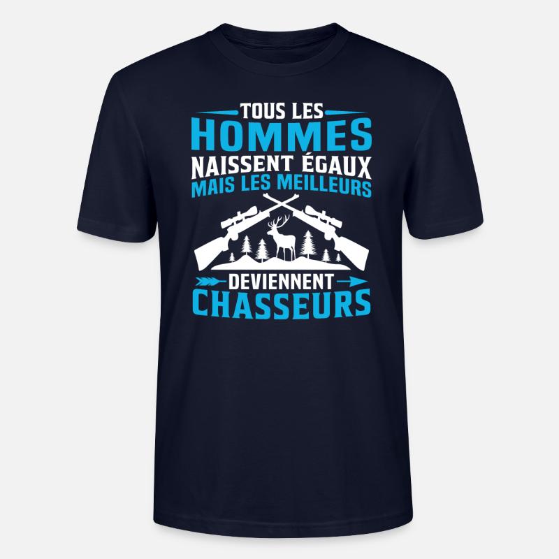 Les meilleurs Deviennent Chasseurs - T-shirt bio CRAFTER Stanley Stella Unisexe - marine