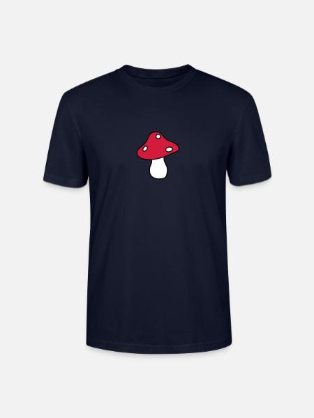 fly agaric - Stanley/Stella CRAFTER Unisex Organic T-Shirt - navy