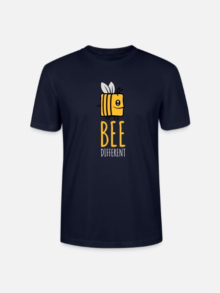 bee different Spruch Quote - Stanley/Stella CRAFTER Unisex Organic T-Shirt - navy