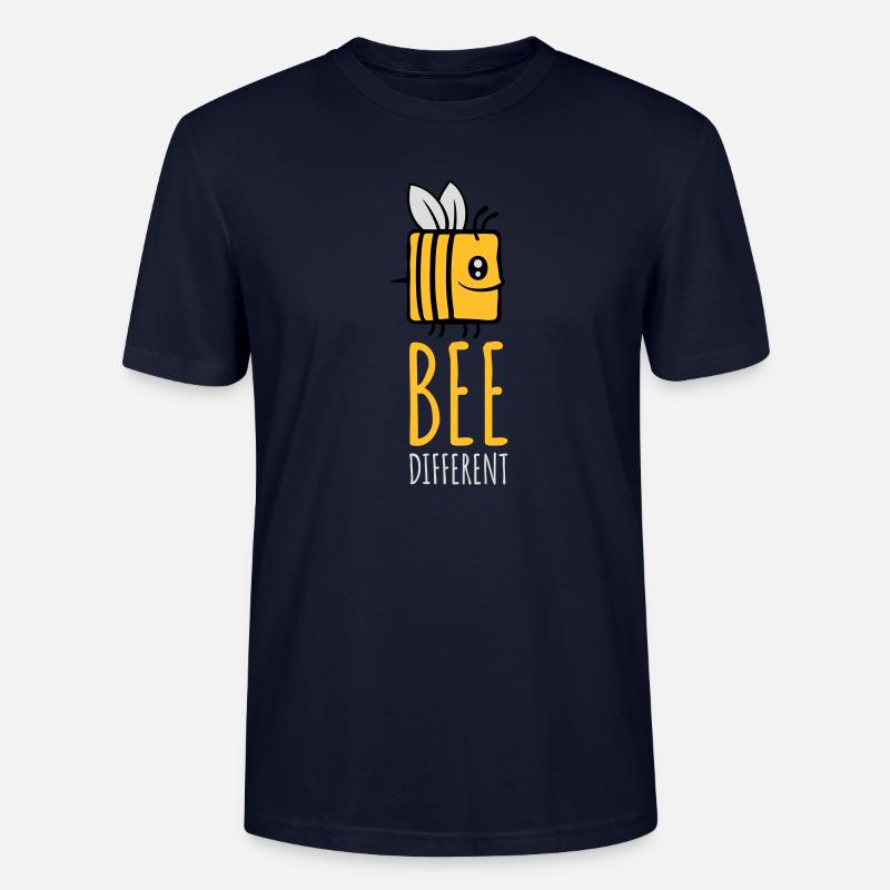 bee different Spruch Zitat - Stanley/Stella Unisex Bio-T-Shirt CRAFTER - Navy