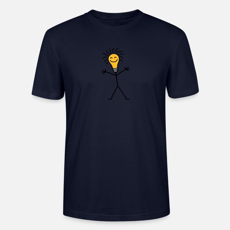 Light Bulb - Stanley/Stella Unisex Bio-T-Shirt CRAFTER - Navy