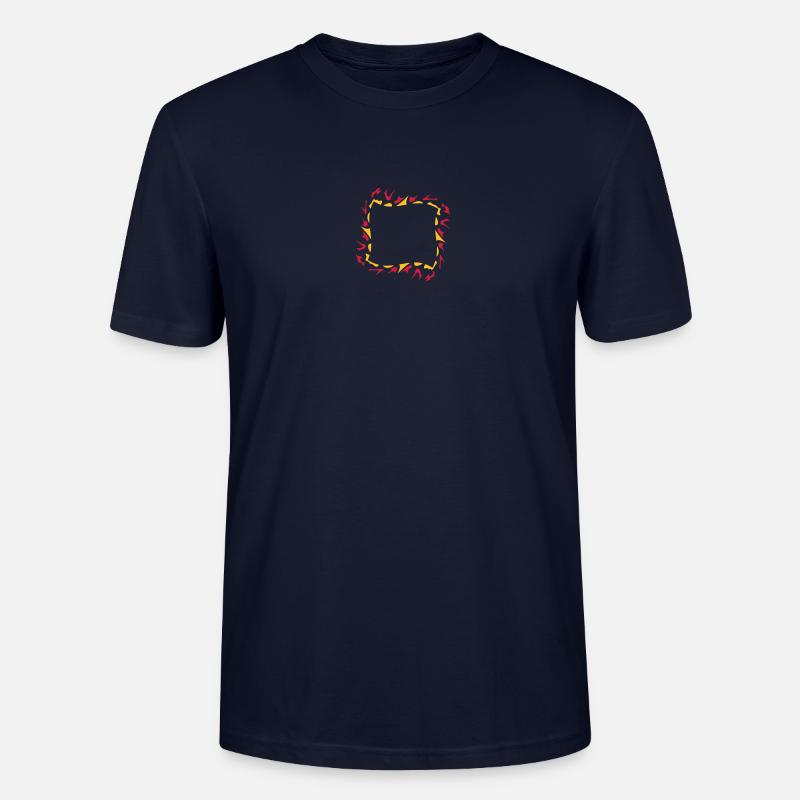 Abstract fire flame frame - Stanley/Stella CRAFTER Unisex Organic T-Shirt - navy