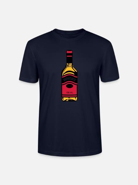 Whisky-Flasche - Stanley/Stella Unisex Bio-T-Shirt CRAFTER - Navy
