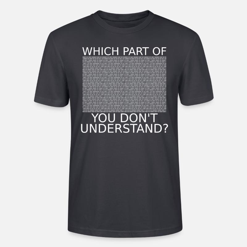 Code binaire | Drôle | | Nerd | Programmeurs - T-shirt bio CRAFTER Stanley Stella Unisexe - bleu gris foncé