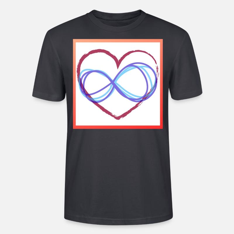 Herz Unendlichkeit - Stanley/Stella Unisex Bio-T-Shirt CRAFTER - Dunkles Graublau