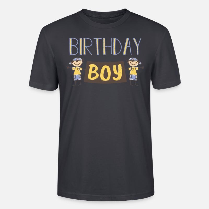 Conception de garçon anniversaire - T-shirt bio CRAFTER Stanley Stella Unisexe - bleu gris foncé