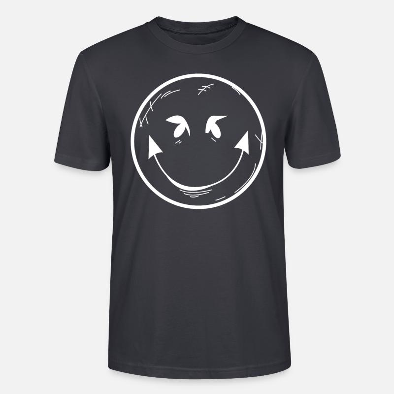 Devil emoticon icon gift - Stanley/Stella CRAFTER Unisex Organic T-Shirt - India Ink Grey