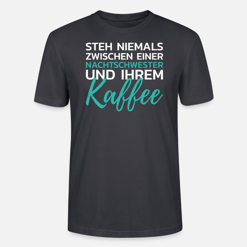 Nachtschwester Kaffee Nachtschicht - Stanley/Stella Unisex Bio-T-Shirt CRAFTER - Dunkles Graublau